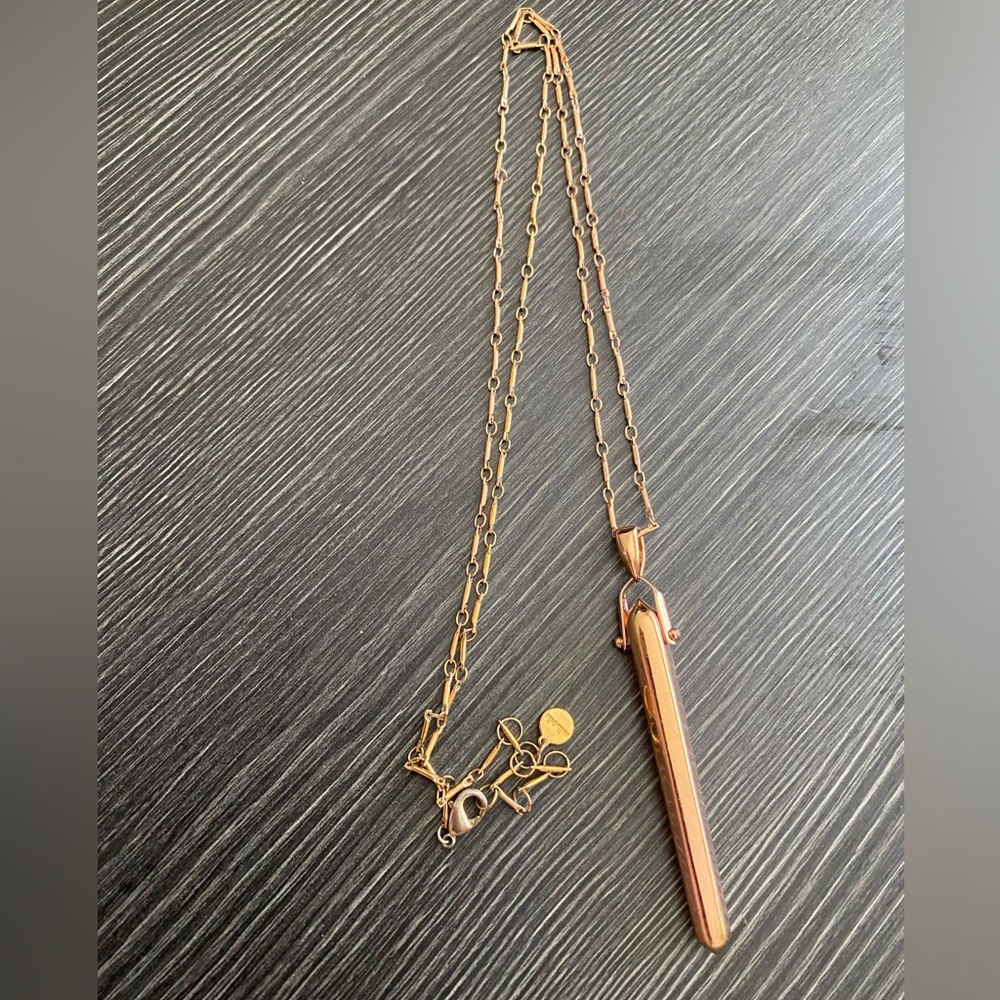 Stella and dot long ( the clasp is faded)Gold Necklace with Elegant Pendants